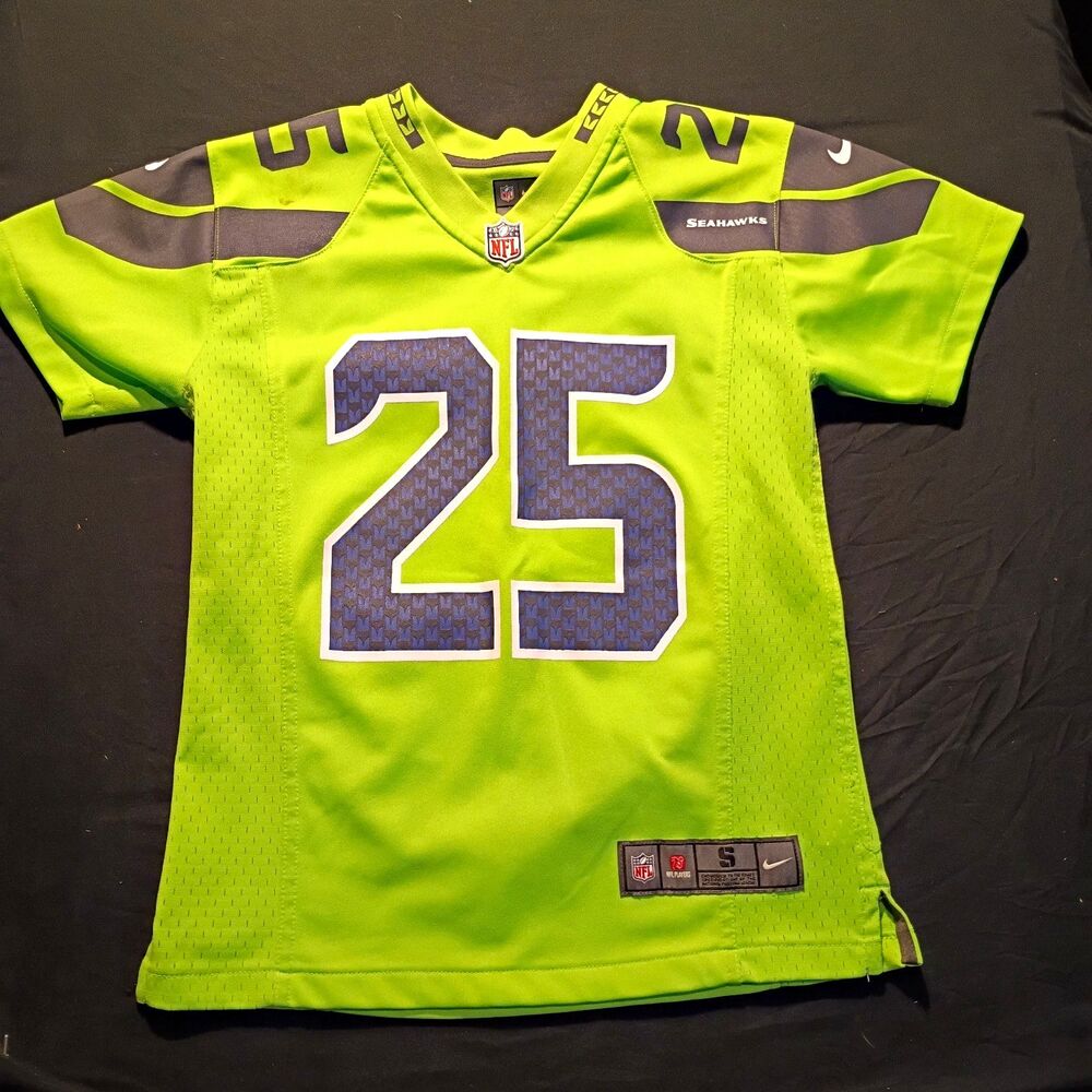 Nike Seattle Seahawks Richard Sherman #25 NFL Football Jersey, Boys S, Green